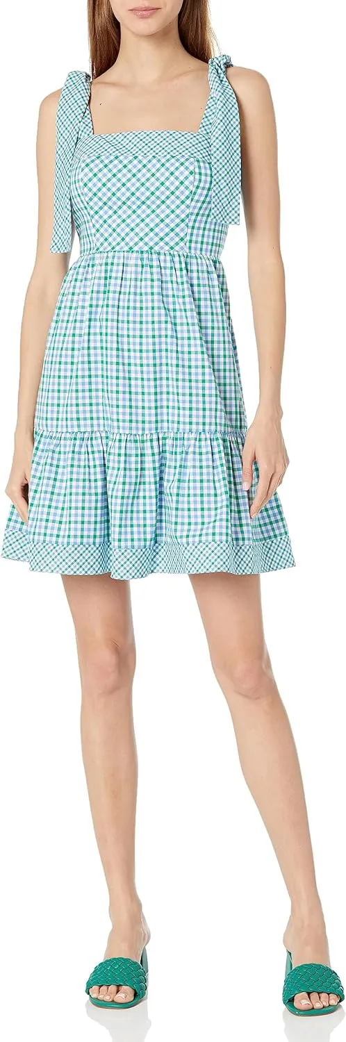 Shoshanna Women's Raleigh Tiered Square Neck Mini Dress