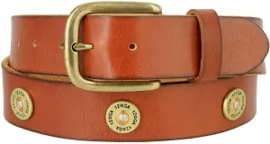 Shotgun Shell Concho Genuine Casual Jean Leather Belt 1-1/2"(38mm) wide