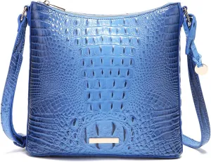 Shoulder Crocodile Flat Handbags for Women trendy Ladies Shoulder Bag Embossed Pattern Leather Crossbody Purse