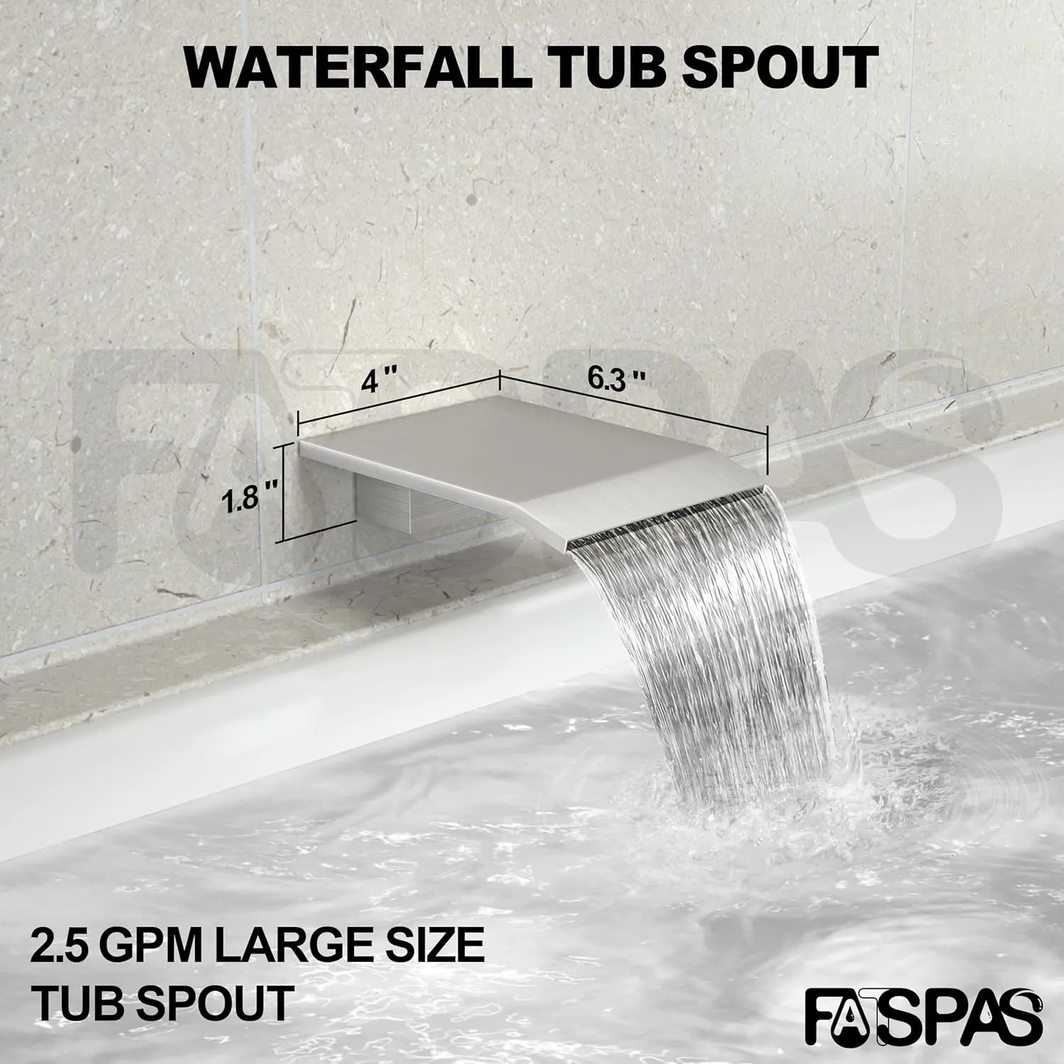 Shower System with Tub Spout, Wall Mounted Shower Faucet Set for Bathroom with 10 Inch Rain Shower Head and Handheld Shower Head Set, Brushed Nickel