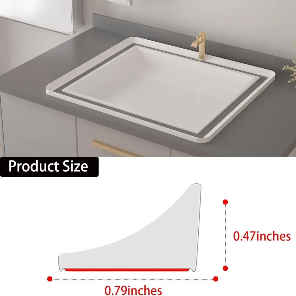 Shower Threshold Water Dam,Self Adhesive Silicone Waterproof Barrier Bathroom and Kitchen Shower Water Stopper Guard for Dry And Wet Separation Caulk Seal Strip Edge Trim(78Inch, White)