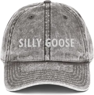 Silly Goose Hat (Embroidered Vintage Cotton Twill Cap)
