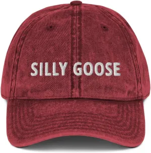 Silly Goose Hat (Embroidered Vintage Cotton Twill Cap)