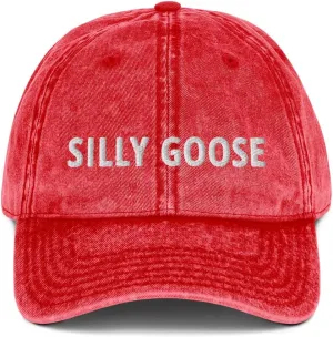 Silly Goose Hat (Embroidered Vintage Cotton Twill Cap)