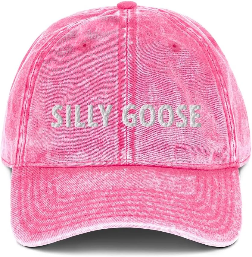 Silly Goose Hat (Embroidered Vintage Cotton Twill Cap)
