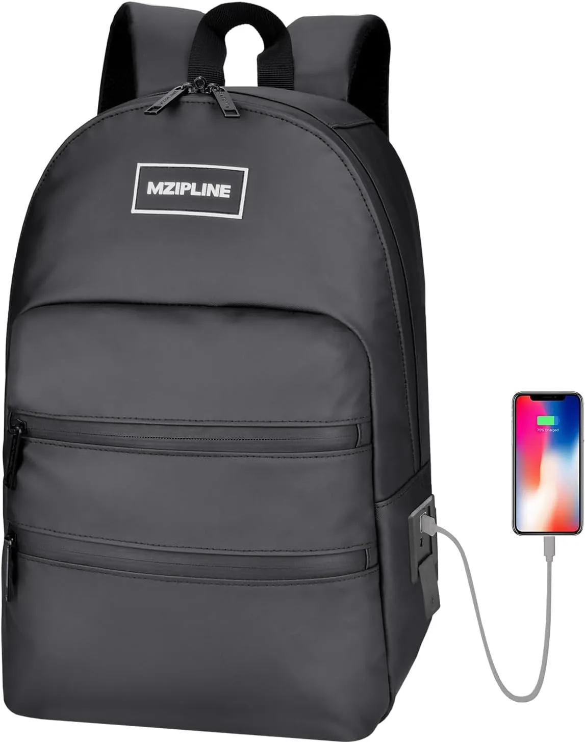 Small Backpack Bag-Water Resistant Daypack Travel bag with Activated Carbon Lined for Men & Women Travel (Black)