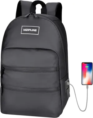Small Backpack Bag-Water Resistant Daypack Travel bag with Activated Carbon Lined for Men & Women Travel (Black)
