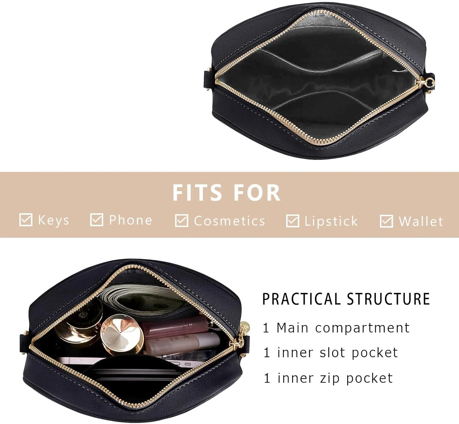 Small Crossbody Purses for Women Quilted Crossbody Shoulder Handbags Trendy Clutch Purse Camera Bag
