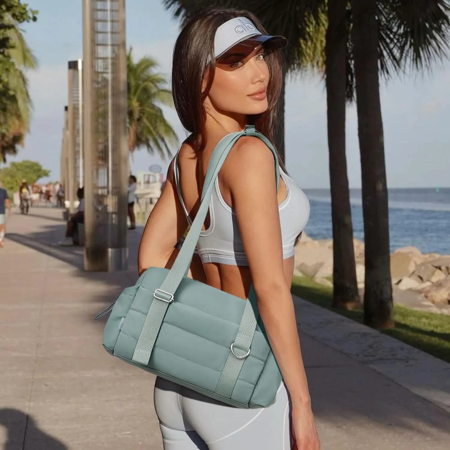 Small Gym Bag for Women 2 Set Mini Gym Duffle Bag with Wet Compartment and Coin Wallet, Gym Tote Bag for Workout/Sport/Travel