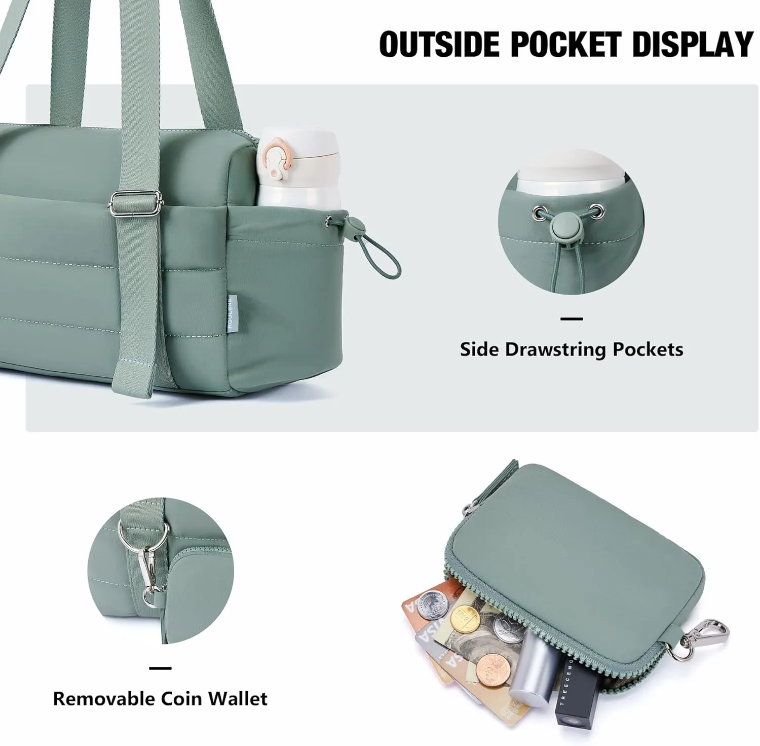 Small Gym Bag for Women 2 Set Mini Gym Duffle Bag with Wet Compartment and Coin Wallet, Gym Tote Bag for Workout/Sport/Travel