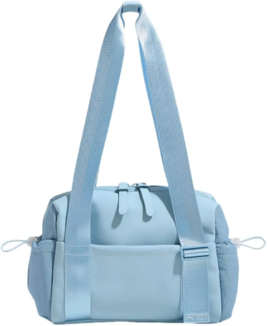 Small Gym Bag for Women, Mini Crossbody Gym Duffle Bag with Wet Compartment, Carry on Gym Tote Bag for Workout Dance Sport Trave (blue)