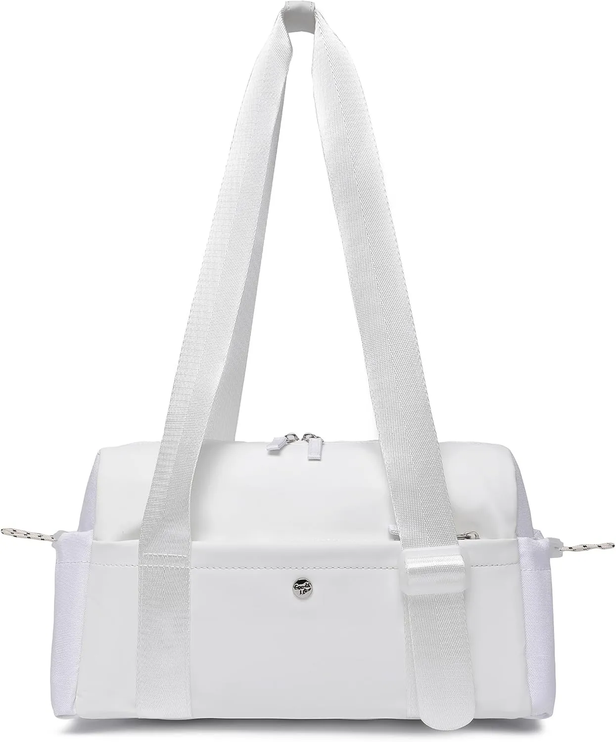 Small Gym Bag For Women Mini Gym Duffle Bag with Wet Compartment Waterproof Sports（Snow White Small）