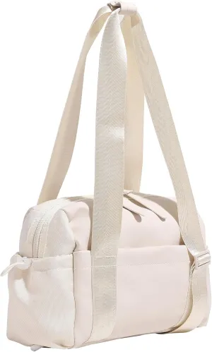 Small Gym Duffle Bag for Women, Mini Gym Bag with Wet Compartment, Beige, 11" x 5" x 7.8"