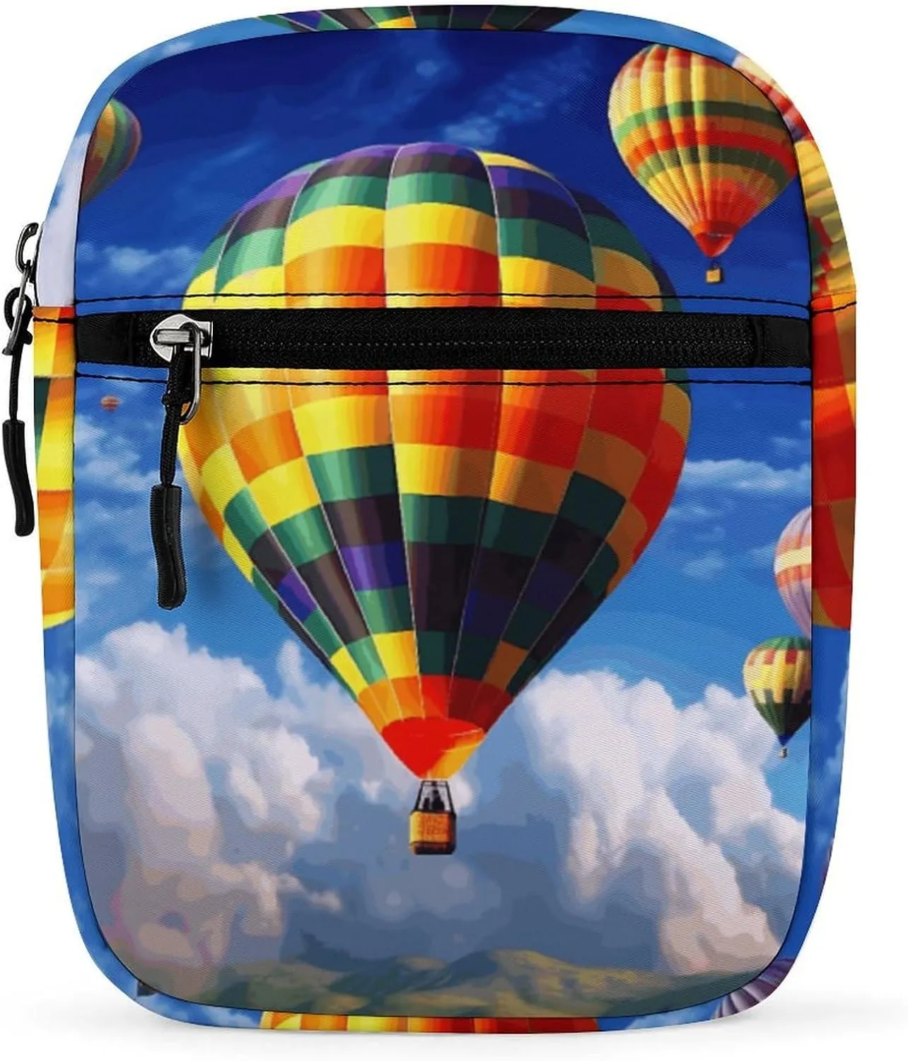 Small Satchel Purse Mini Shoulder Bag Personalized Hot Air Balloons Print Crossbody Bags For Women Men