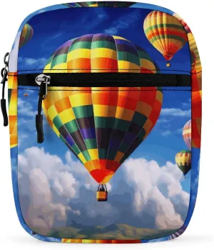 Small Satchel Purse Mini Shoulder Bag Personalized Hot Air Balloons Print Crossbody Bags For Women Men