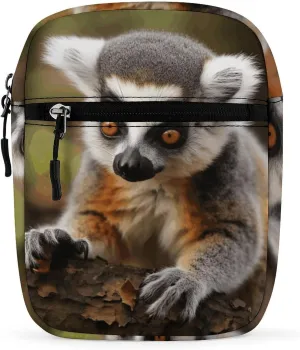 Small Satchel Purse Mini Shoulder Bag Personalized Monkey Lemur Cute Print Crossbody Bags For Women Men