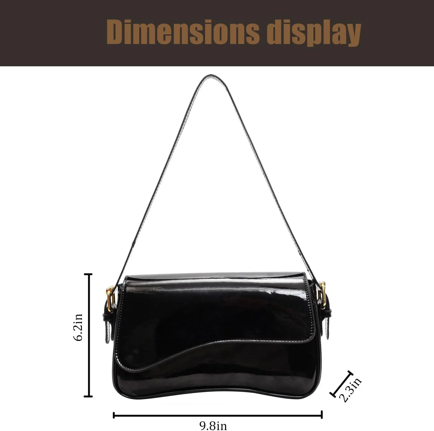 Small Shoulder Bag for Women Clutch Hobo Purse with Zipper Crossbody Purse Retro Vegan Leather Tote Handbag