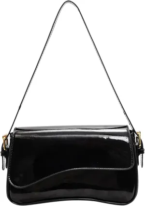 Small Shoulder Bag for Women Clutch Hobo Purse with Zipper Crossbody Purse Retro Vegan Leather Tote Handbag