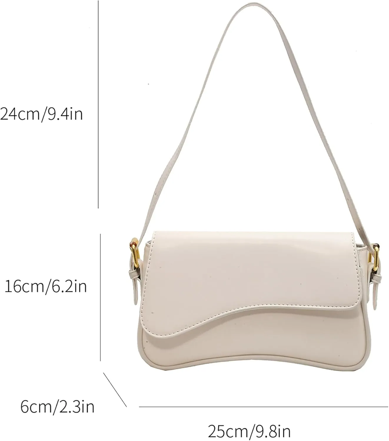 Small Shoulder Bag for Women Clutch Hobo Purse with Zipper Crossbody Purse Retro Vegan Leather Tote Handbag