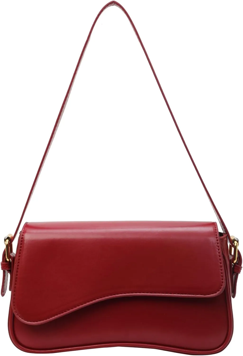 Small Shoulder Bag for Women Clutch Hobo Purse with Zipper Crossbody Purse Retro Vegan Leather Tote Handbag