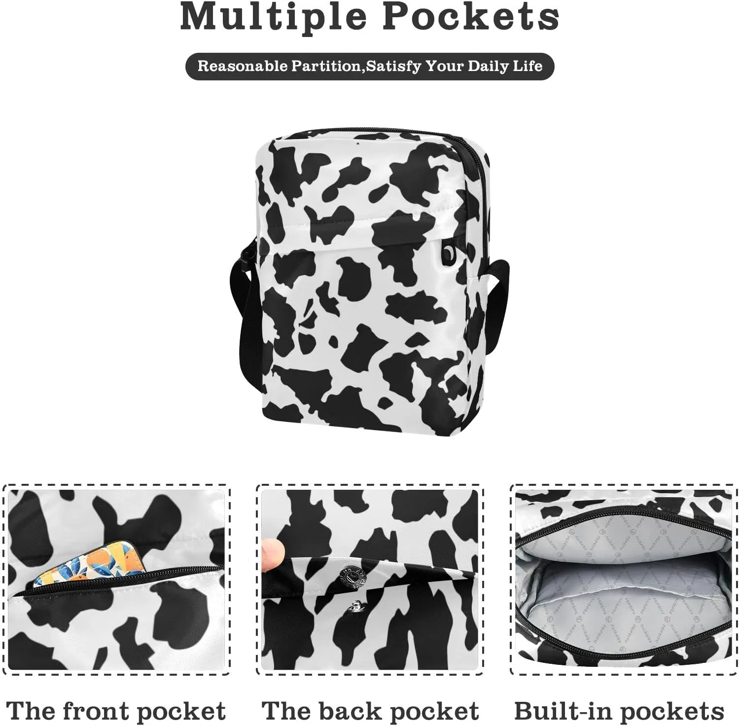 Small Shoulder Messenger Bags Women and Men Mini Adjustable Crossbody Handbag
