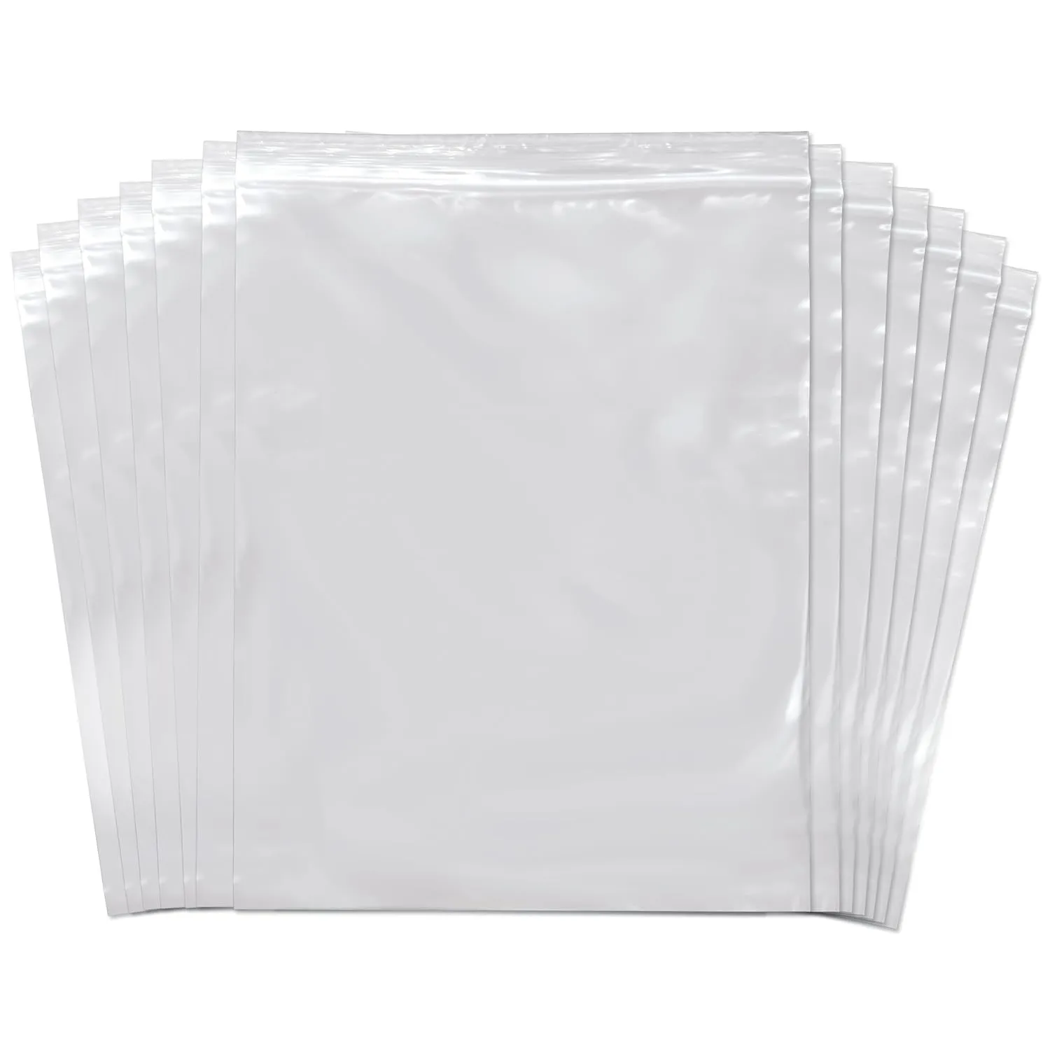 SNL Quality Zipper Lock Reclosable Clear Disposable Plastic Bags, Strong | 8" X 10" - 2 MIL - 100 Bags