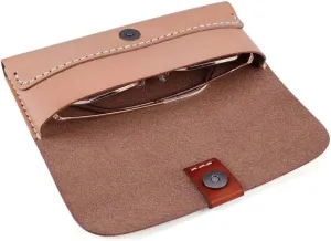 Soft Eyeglass Case Unisex Portable Full Leather Durable Soft Sunglasses Case for Women Men