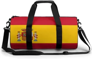 Spain Flag Large Capacity Sports Duffel Bag for Gym Travel Weekend for Men Women