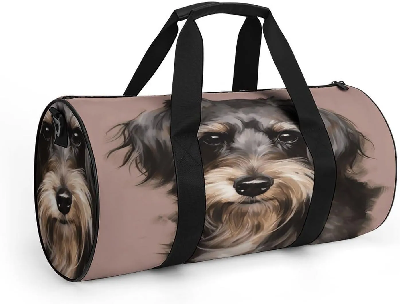 Sport Gym Bag for Women Men,A Dog Cylindrical Travel Duffel Bag with Adjustable Straps for Travel, Sports, Workout