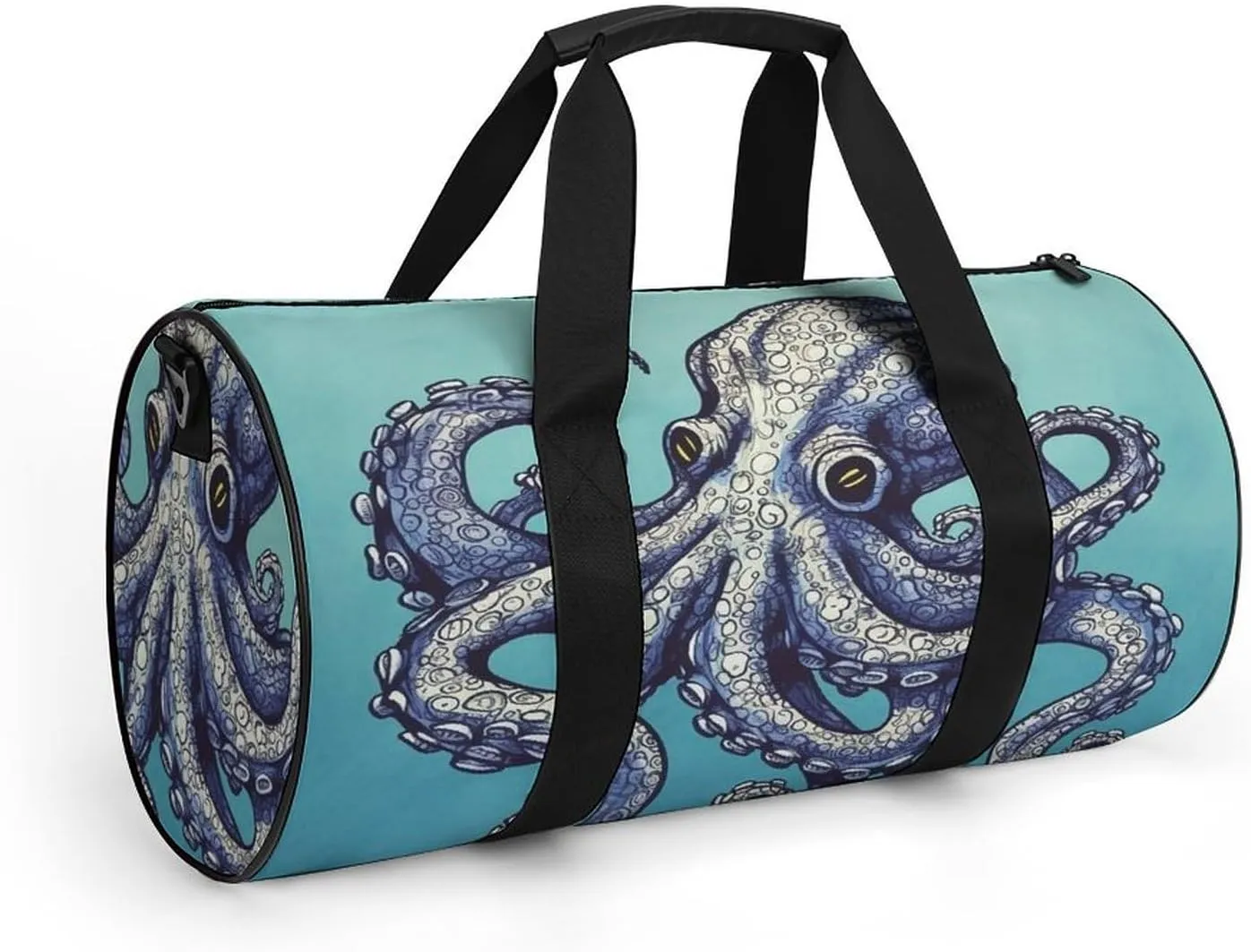 Sport Gym Bag for Women Men,Owl Cylindrical Travel Duffel Bag with Adjustable Straps for Travel, Sports, Workout