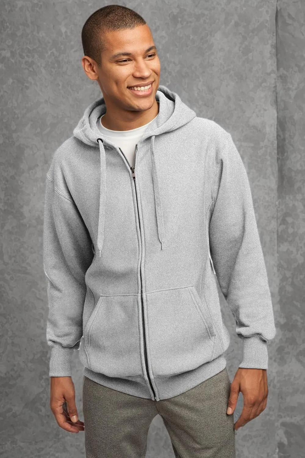 SPORT-TEK Men's Super Heavyweight Full Zip Hooded
