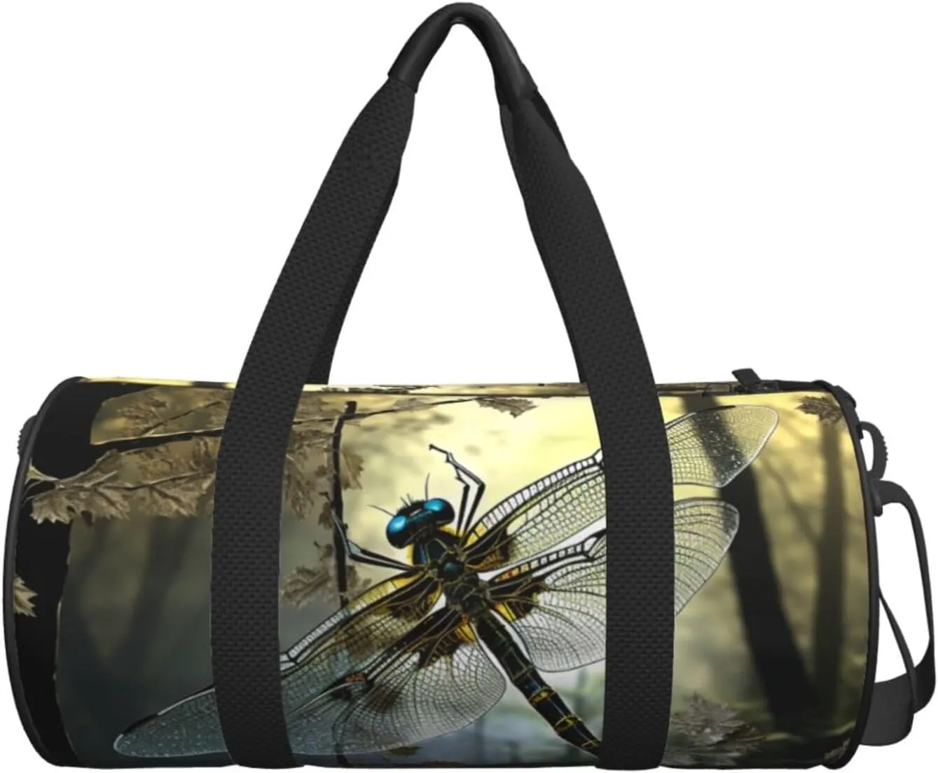 Sports Gym Bag for Women Men Travel Duffel Bag Tote Weekender Bag Carry on Overnight Bag for Travel Swimming Fitness Workout Sports Dragonflies Duffle Bag