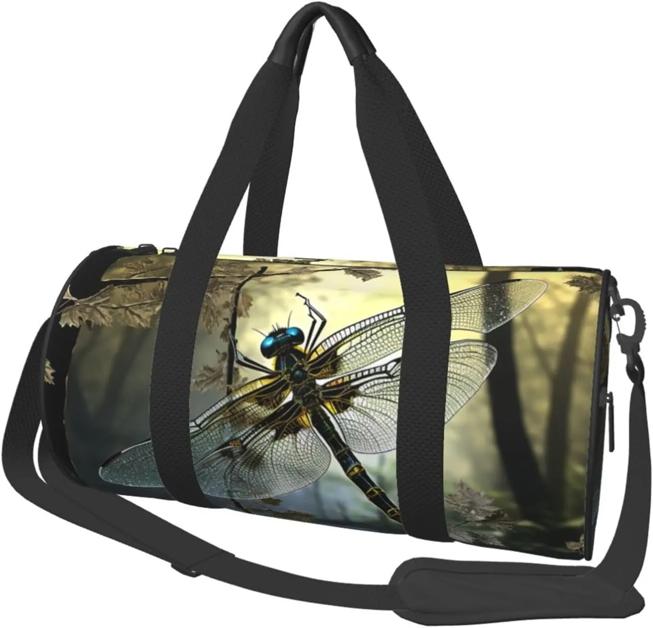 Sports Gym Bag for Women Men Travel Duffel Bag Tote Weekender Bag Carry on Overnight Bag for Travel Swimming Fitness Workout Sports Dragonflies Duffle Bag