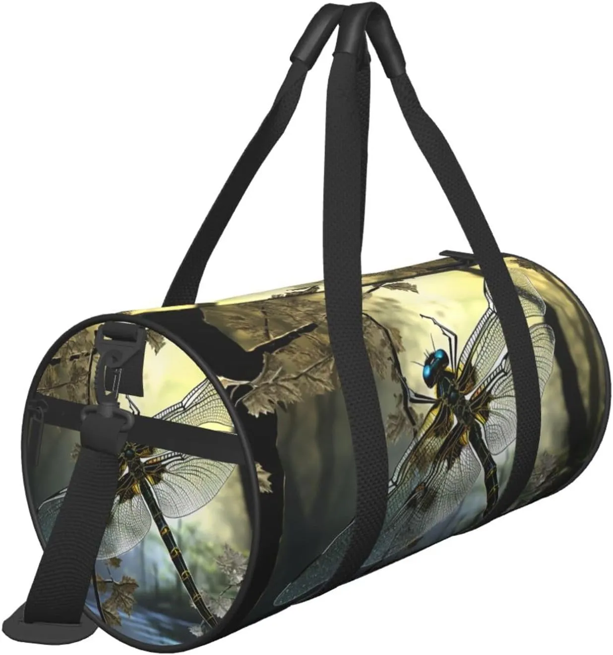 Sports Gym Bag for Women Men Travel Duffel Bag Tote Weekender Bag Carry on Overnight Bag for Travel Swimming Fitness Workout Sports Dragonflies Duffle Bag