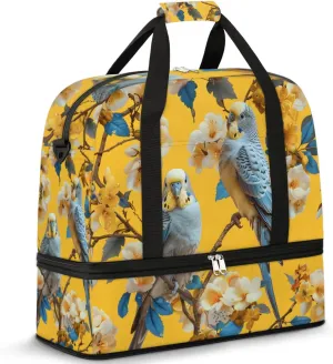 Sports Gym Bag with Wet Pocket & Shoe Compartment Personal Item Travel Bag Tote Bag for Men Women Realistic Parrots Duffle Bag for Travel Sports Fitness & Workout