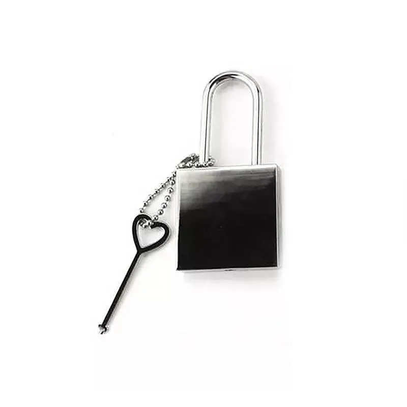 Square Metal Padlock with Key