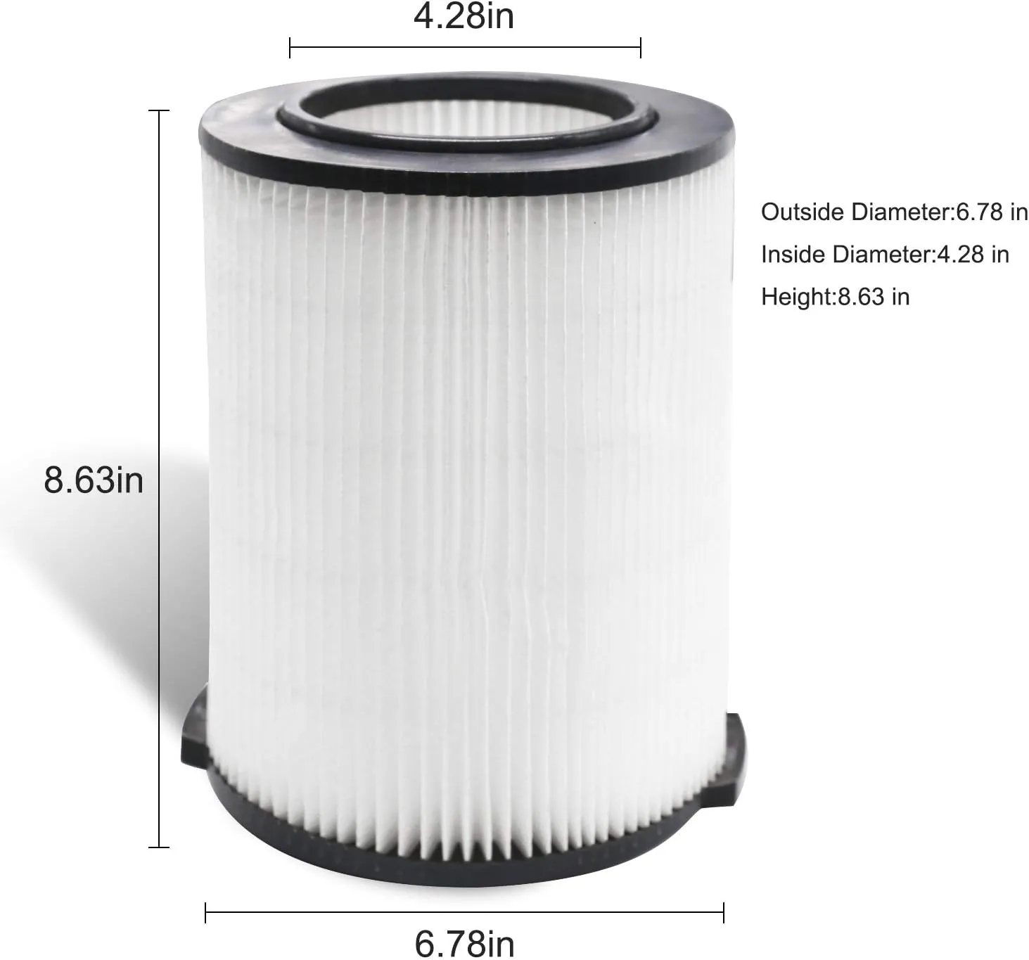 Standard Wet/Dry Vac VF4000 Filter Replacement Compatible with Ridgid 72947 Vacs 5-20 Gal Shop Vac Also fits Craftsman 17816, Husky 6-9 Gal WD5500 WD0671 RV2400A RV2600B,2 Pack