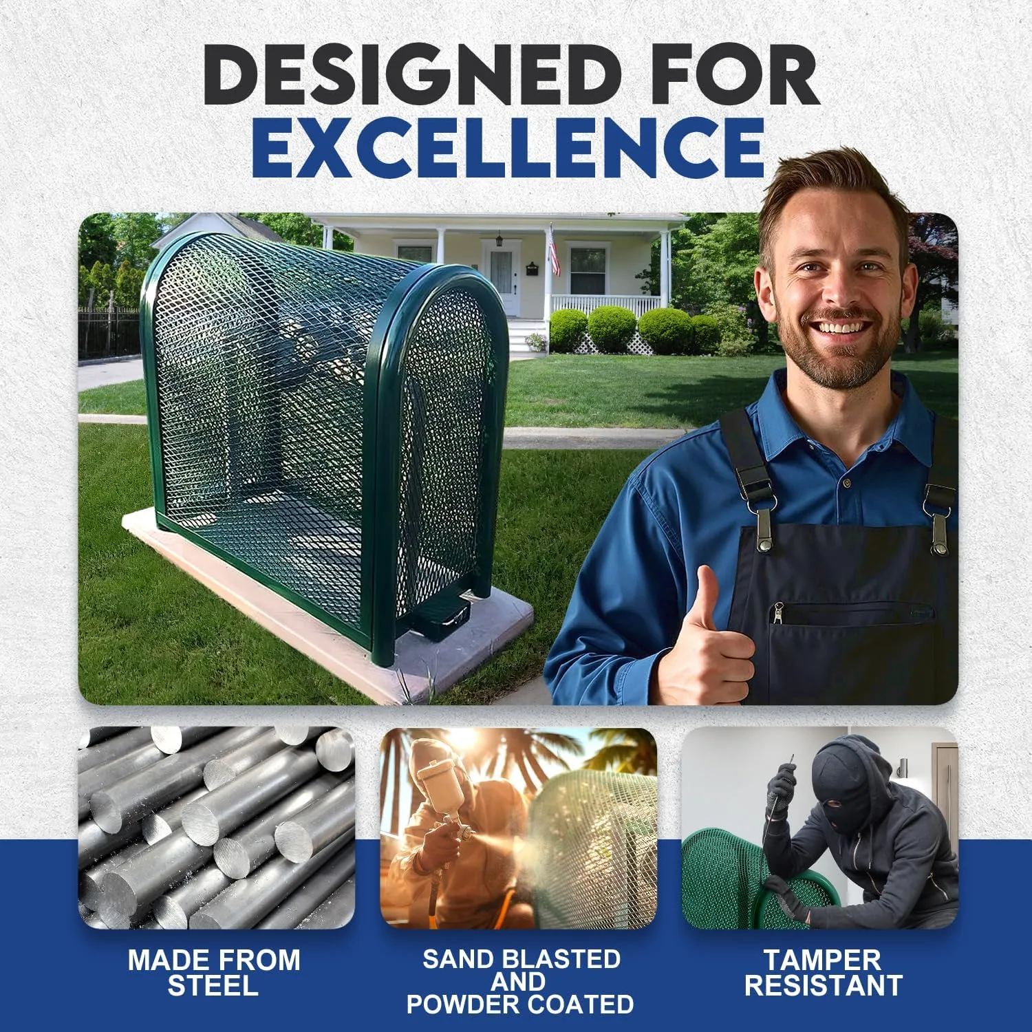 Steel Protection Backflow Preventer Security Cage for Outside - Small - Green - Guardian Enclosures - Dimensions, Wet Installation (Anchors for Pouring Concrete)