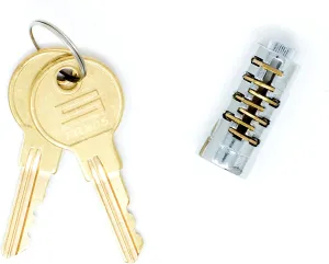 Steelcase FR410 Lock Core Kit with 2 Keys - Chrome