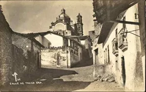 Street Scene Taxco, Mexico Original Antique Postcard
