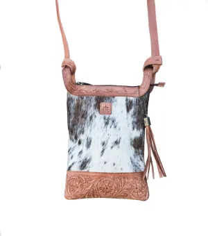 STS Ranchwear Womens Yipee Kiyay Cowhide/Veg Leather Crossbody Bag