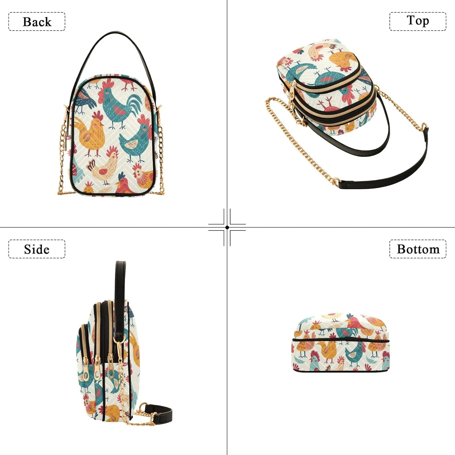 SUABO Crossbody Bag for Women, Cute Phone Purse Detachable Chain Bag Shoulder Handbag Wallet