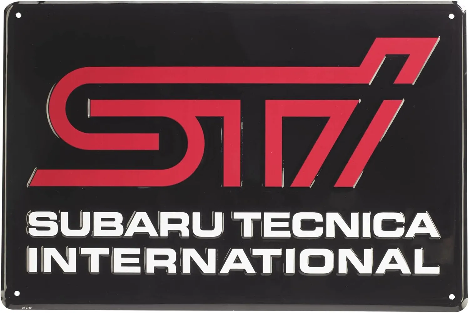 Subaru Genuine STi Logo Recycled 12 x18 Garage Sign Impreza Forester Outback Ascent BRZ Crosstrek Sti WRX Legacy