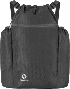 Sukeen Drawstring Backpack Swim Bag Lightweight String Backpack for Beach Pickleball Swimming Pool Gym Workout Gear Sport