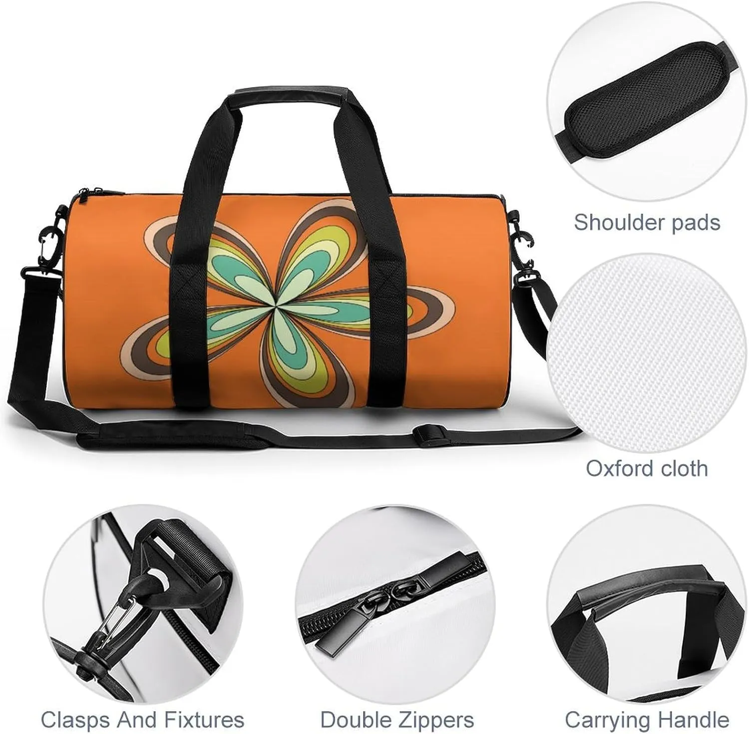 Summer Gold Pineapple Fitness Bag Waterproof And Stain Resistant Suitable for Unisex