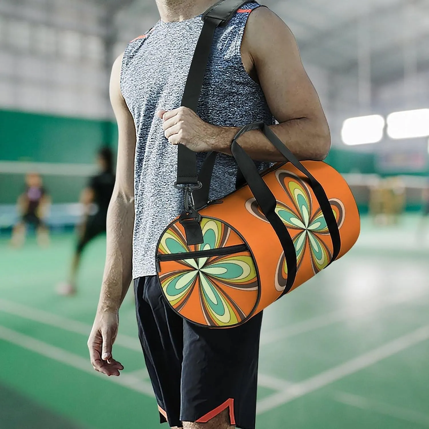Summer Gold Pineapple Fitness Bag Waterproof And Stain Resistant Suitable for Unisex