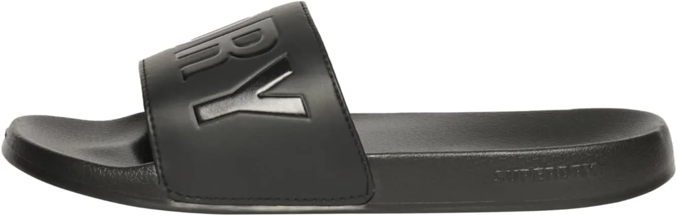 Superdry Men's Core Vegan Pool Sliders, Black