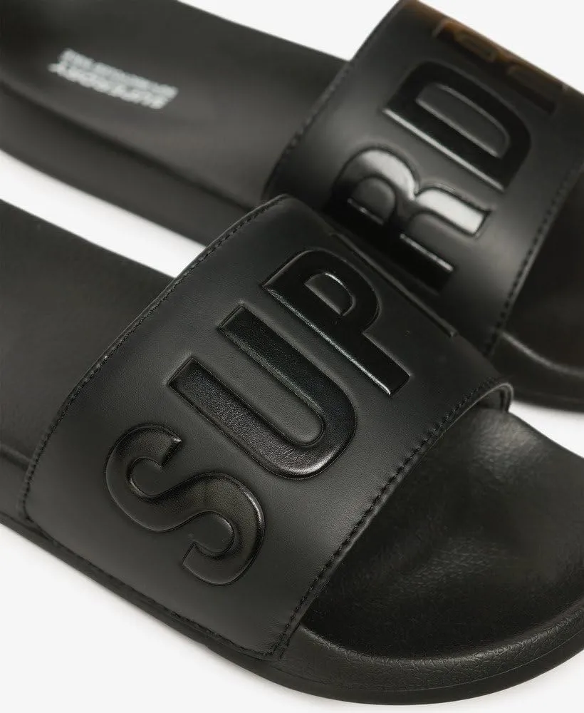 Superdry Men's Core Vegan Pool Sliders, Black