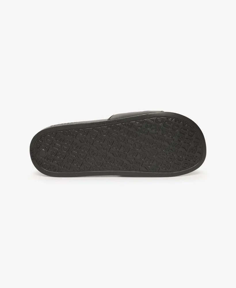 Superdry Men's Core Vegan Pool Sliders, Black