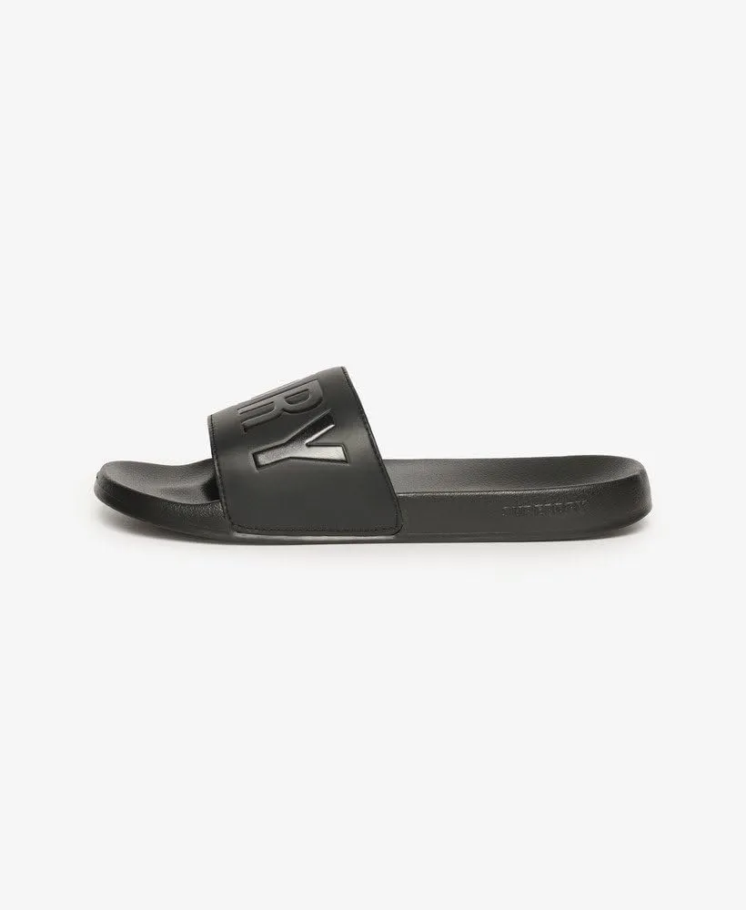 Superdry Men's Core Vegan Pool Sliders, Black